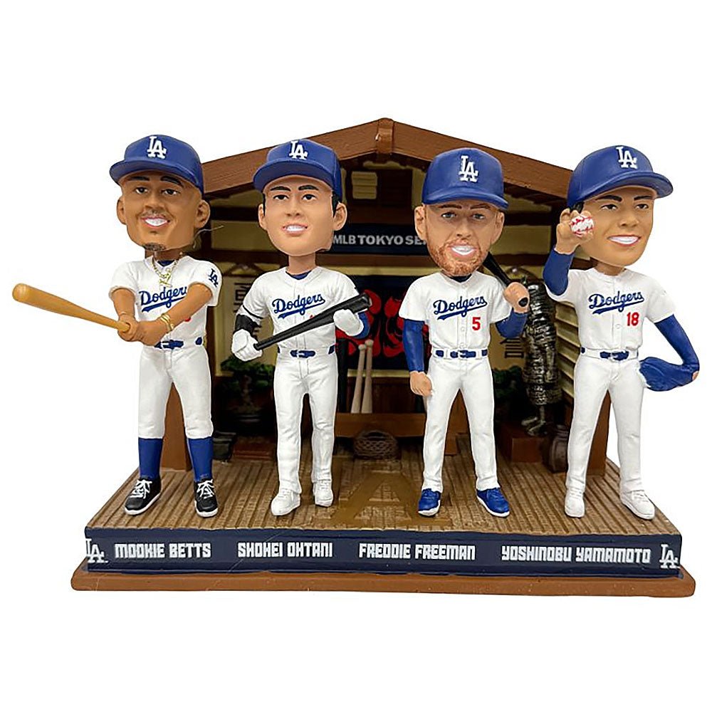 LOS ANGELES DODGERS(MLB) ロサンゼルスドジャース - MLB公式 ドジャース / All Eyez On LA 限定ミニ・ボブルヘッド / 大谷翔平 ムーキー・ベッツ フレディ・フリーマン 山本由伸 4体セット〈 世界2025個限定 〉 / フィギュア・人形 - PGS